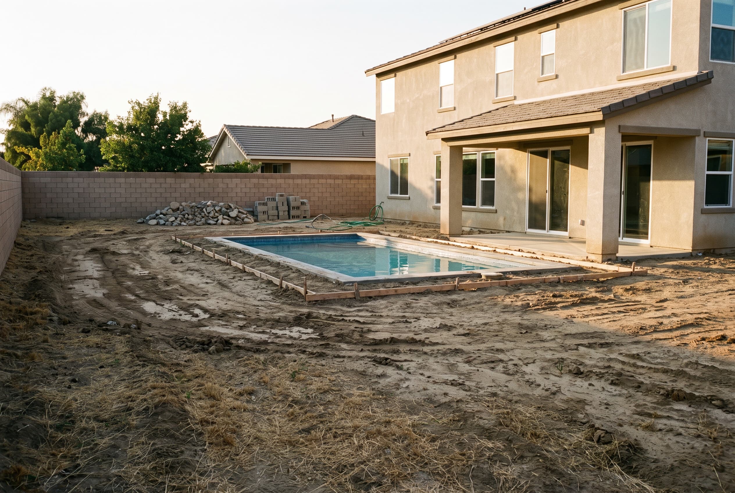 Before. Backyard, from dirt to done